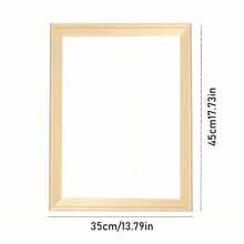 1pc Natural Wood DIY Picture Frame With Numbers Canvas Painting, Simple Decorative Accessories For Oil Paintings Gifts Birthday Graduation - Multicolor - View 28
