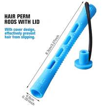 WILLBOND 40 Pcs Perm Rods For Long Hair Plastic Curl Rods Cold Wave Irons Curling Roller For Hair Styling Hairdressing Tools(0.28 Inch,Yellow) - 藍色 - 查看 3
