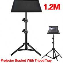 Projector Tripod Stand Foldable Tripod Projector Bracket Adjustable Height - Black - View 10
