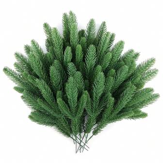 10/30 Pcs Artificial Pine Branches Christmas Greenery Pine Picks DIY Cedar Picks And Sprays Accessories For Christmas Garland Wreath And ChristmChristmas Home Decor Christmas Decorations Room Decor