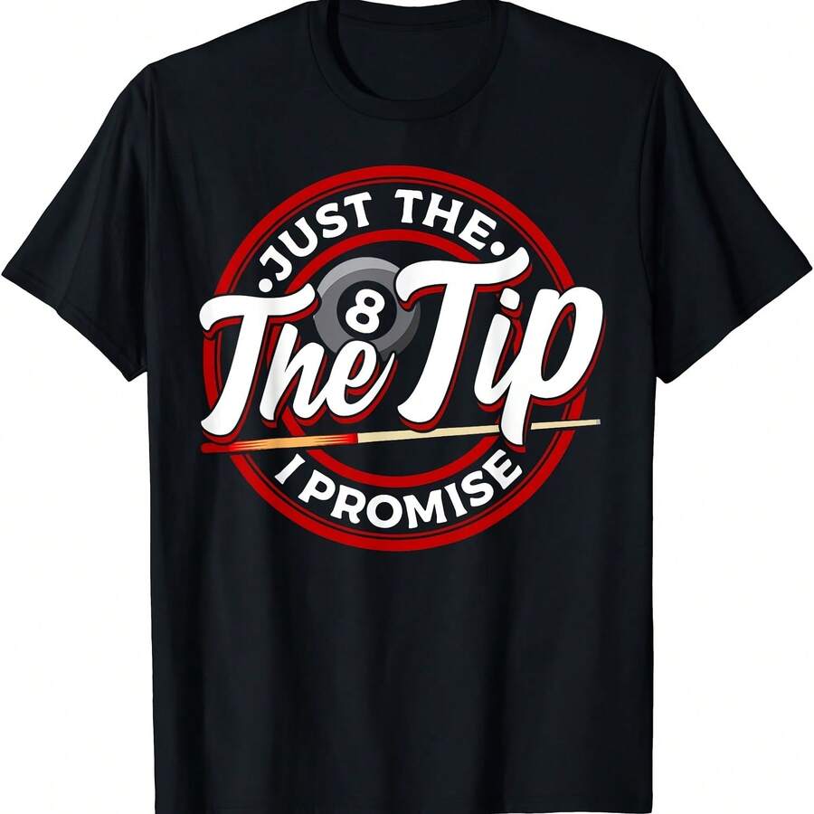 NEW LIMITED Just The Tip I Promise Funny Pool Cue Billia Pun T-Shirt S-5XL - Đen 2 - Xem 1