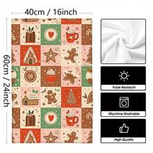 2/4 pièces Serviettes à vaisselle imprimées avec éléments de Noël, convenant comme cadeaux de Noël, décorations de Noël, serviettes microfibre modernes super absorbantes pour la cuisine, la cuisson, la vaisselle, le nettoyage, les serviettes de toilette, les torchons à thé, douces et très absorbantes, décoration de cuisine, cadeaux pour les voisins, les mères, les anniversaires, les pendaisons de crémaillère pour les amis, les essentiels de cuisine, les nécessités quotidiennes