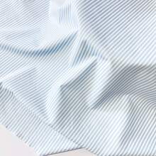 0.5m/1m/2m*145cm 3mm Elegant Blue & Pink Striped Voile Fabric, Classic Pattern, Suitable For Shirts/Curtains/Bedding DIY Sewing Crafts