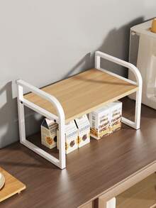 一套多层厨房台面收纳架，可伸缩锅架，桌面调料架 - 彩色 - 查看 2