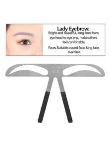 1/2支装不锈钢眉形塑造工具 - 可伸缩、可重复使用的模板，打造完美眉形，适合初学者和纹绣师，低酒精含量，眉毛化妆刷，价格实惠，圣诞礼物，化妆品，化妆工具，便宜好物，礼品，女士礼品，圣诞礼物 - 彩色 - 查看 5