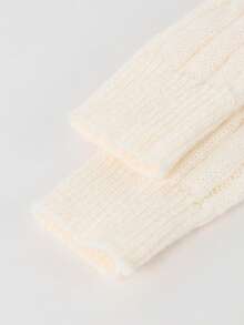 1pc Tween Girls Fashion Casual Outdoor Minimalist Versatile Commuter Knit Sweater, Suitable For Autumn/Winter - Apricot - View 4