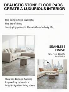 Dwa opakowania naklejek na podłogę z kamienia, naklejek na podłogę z tworzywa sztucznego PVC, samoprzylepnych naklejek na podłogę z tworzywa sztucznego, do salonu, sypialni, do różnych renowacji podłóg komercyjnych, pogrubione, odporne na zużycie i wodoodporne naklejki podłogowe