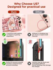 Ayotu 1pc Tarot Theme Compatible With Switch2/Switch NS/Switch OLED/Switch Lite Game Console Protective Case, New Generation, Star & Moon Pattern, TPU Soft Shell, Universal Game Controller Protective Cover, Switch Controller Protective Cover, Switch Gaming Accessories, Anti-Drop, Anti-Slip, Anti-Scratch, Fashionable - Multicolor - View 4