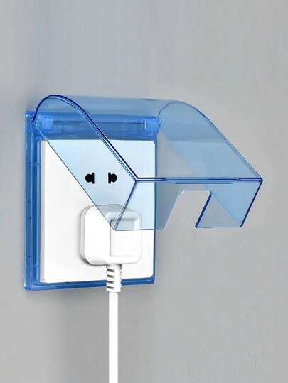 Waterproof Outlet Cover, Durable Transparent Waterproof Junction Box, Waterproof Switch Outlet Cover, Transparent Self-Adhesive Waterproof Outlet Cover - Splash-Proof Protection For Outlets And Switches, Transparent Plastic Compartment For Easy Cable Management, Battery-Free, Outdoor Electrical Accessory | Transparent Cover Design