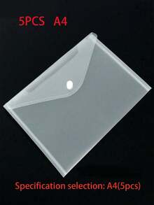 A5/A4 尺寸，10/20 个装，塑料文件夹，透明可重复使用防水文件夹，带按钮，适用于返校、学校用品、学校、教室、图书馆、教师、学生、办公室、家庭、书房、男士、女士、律师、秘书、商务、加厚材质、圣诞节、万圣节礼物