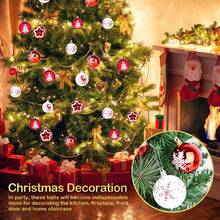 12 piezas de decoraciones navideñas con ganchos, decoraciones colgantes para el árbol de Navidad