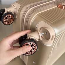10kg Carry-On Luggage With 360° Wheels Travel Hand Luggage - 金色 - 查看 3