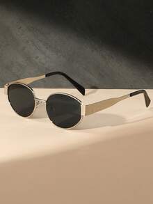 1 Pair Unisex Metal Round Fashion Glasses, Suitable For Daily Wear, Beach, Outdoor Travel - Multicolor - View 9