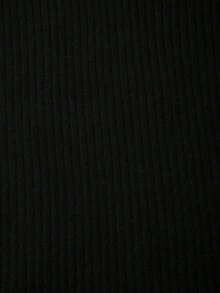 Men's Ribbed Knit Polo Neck Sweater, Casual Loose Fit Pullover, Suitable For Autumn And Winter - màu đen - Xem 9