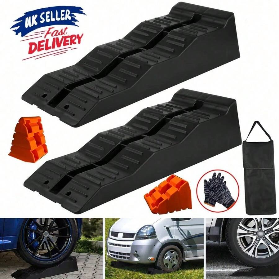 2Pcs/Set Caravan Levellers 5T Campervan Trailer Motorhome Levelling Block Ramp - Default - View 1