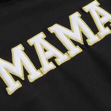 Mommy And Me Matching Outfits Christmas/Halloween Sweatshirts Family Matching Xmas Clothes Long Sleeve Crewneck Mama/Mini Letter Print Sweatshirts Pullover Tops Winter Fall Clothes - 黑色 - 查看 6