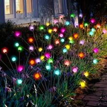 Solar-Powered Firefly Lawn Lights, Automatic On/Off Solar Garden Lights. Suitable For Paths, Courtyards, And Garden Decoration. Perfect For Halloween, Christmas, Easter, And Thanksgiving Decoration. Solar Lighting, Festive Atmosphere, Durable Structure.