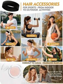 Diadema negra y esponja de maquillaje de doble uso (color aleatorio) - Espuma de PU a base de agua, herramienta de belleza y salud sin fragancia, adecuada para corrector y base de maquillaje, diadema elástica de 8 piezas para mujeres y hombres, accesorios de belleza para deportes y fitness, textura suave