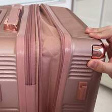 10kg Carry-On Luggage With 360° Wheels Travel Hand Luggage - 藕粉色 - 查看 4