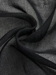 1 tấm rèm voan trắng mỏng, được thiết kế để lọc ánh sáng nhưng vẫn trong suốt, thích hợp cho phòng ngủ, văn phòng, nhà bếp, phòng khách, phòng làm việc và trang trí nhà cửa. - màu đen - Xem 6