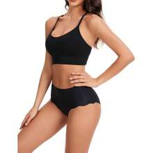 Caterlove Women's High Waisted Seamless Underwear No Show Panties Wave Edge Hipster Breathable Full Coverage Bikini 6 Pack - 6PackC - 查看 5