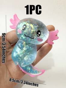 1/3/4/5pcs Shiny Crystal Salamander Squishy Toys, Soft Slow Rebound, Anti-Stress Fidget Toys, Cute Small Gadgets, Taba Squishy, Portable Travel Finger Pinching Toys, Soft & Adorable, Suitable For All Ages Including Autism, Office Workers, Students, Ideal Holiday Gifts, Small Cute Fun Gifts - 彩色 - 查看 17