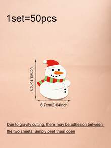 1 set (50 pièces) - Cartes en papier sucette, cartes de décoration à motif créatif de Noël, décorations de bâton de bonbon pour fête d'anniversaire et de vacances, cartes de décoration de paille, fournitures de décoration d'organisateur d'ustensiles de fête de Noël, convient pour la décoration de table de fête de Noël et les pendentifs de décoration d'arbre de Noël, décorations de Noël, pyjamas de Noël, cadeaux de Noël, décoration de Noël