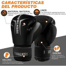 Unisex, guantes de entrenamiento de boxeo con protector bucal incluido - adecuados para boxeo, artes marciales mixtas, kickboxing y MMA, con función de absorción de impactos. - Negro mate - Ver 1