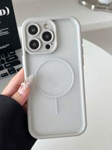 半透明磨砂摄像头保护磁吸无线充电手机壳，兼容 17 Pro Max、17 Pro、17 Air、17、16、15、14、13、12、11 Pro Max，Armor Plus 后盖 - 灰色 - 查看 6