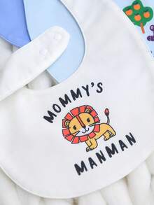 momscare 3pcs/Set Cute Animal Print Baby Bibs