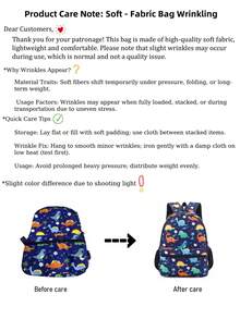 Dinosaur Pattern Backpack, Zip Closure Toddler Kindergarten Backpack, Cute Cartoon Preschool Schoolbag, Shoulder Bag - Blue - View 5