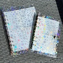 1 bìa đựng tài liệu rời hình ngôi sao trong suốt, đổi màu theo ánh sáng, kích thước A5/A6, dùng làm album ảnh DIY, đựng danh thiếp, bưu thiếp, sổ tay rời. - Nhiều màu - Xem 2