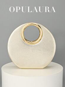 Túi cầm tay OpulAura thời trang mới không đối xứng, Túi cầm tay buổi tối hình hộp mini phong cách châu Âu cổ điển, Túi xách dự tiệc trang trọng, Ví cocktail, Túi khiêu vũ, Túi đeo chéo xích đeo vai cô dâu vàng, Thích hợp cho tiệc Giáng sinh/Halloween/Tụ tập sinh nhật - Vàng - Xem 7