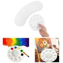 15 Pack Paint Tray Palettes, Plastic White Palettes Students, Paint Holder, Paint Supplies