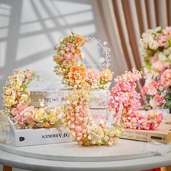 Moon Crescent Decor With Rose, Carnation, Santa Claus, Prosperity Symbols - Gift For Friends, Boyfriend/Girlfriend, Thanksgiving, Home Decor For Living Room, Tabletop