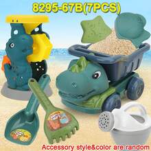 Toddler Beach Toy Set With Mesh Bag, Includes Shovel, Construction Vehicles, Animal & Dinosaur Molds, Ideal Outdoor Travel Toy Gift (Accessory Style And Color Random) - Multicolor - View 3