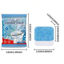 JUE FISH Toilet Cleaning Tablets / Toilet Blue Bubble Powerful Cleaning Tablets, Household Toilet Cleaner To Remove Stains, Odor And Grease, Fresh Scent - Suitable For Toilet Deodorizing And Cleaning, Keeps Bathroom Hygiene! Take One Cleaning Tablet, Put It In The Toilet Tank, The Cleaning Agent Will Slowly Dissolve In The Tank, And Flush The Toilet To Clean. It Can Also Clean The Toilet. Household Toilet Cleaner To Remove Limescale, Odor And Stains, Fresh Scent