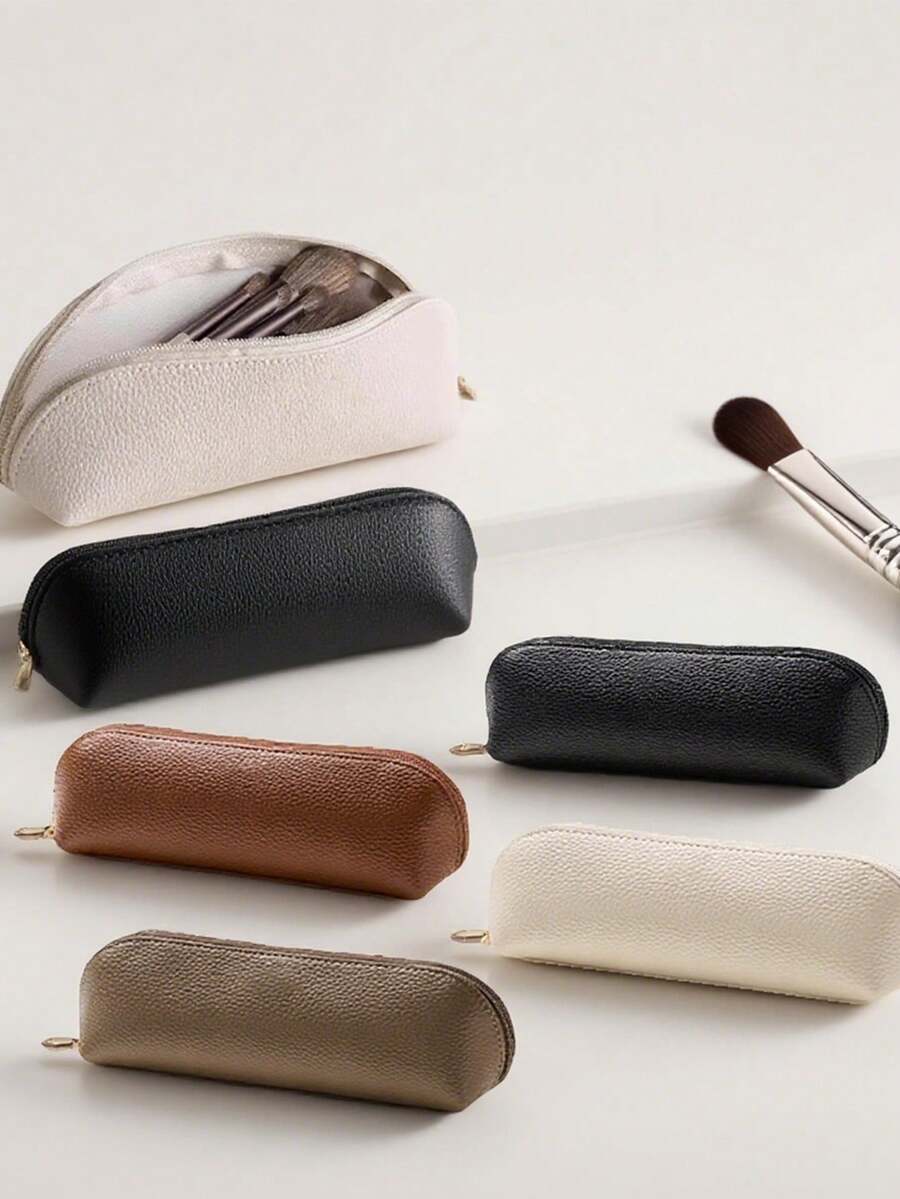 Minimalist Large Capacity Pencil Case, 2025 New High-Quality Ins Style Makeup Brush Storage Bag For Women - Multicolor - View 1
