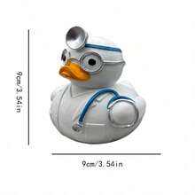 1pc Handmade Daily Hero Duck Doctor Figurine, Suitable For Home Cabinet, Office Desk, Resin Craft Gift, Christmas Decor, Kitchen Accessory, Autumn Decor, Christmas Home Decor, Handmade Gift, Room Decor, Christmas, Thanksgiving Decoration - Multicolor - View 7