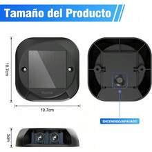 Quntis 12 Pack Luces para Escalones de Cubierta, Luz LED Iluminación Unidireccional, Lámpara Solares Exteriores IP65 Impermeable para Jardín, Camino, Césped, Patio, Patio, Blanco Cálido - Blanco Cálido/Iluminación Unidireccional - Ver 9