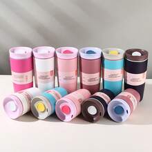 1 caneca de viagem com isolamento a vácuo de aço inoxidável de 12 oz/20 oz, xícara de café portátil adequada para carro, escritório, casa, acampamento, recipiente moderno para bebidas, recipiente doméstico durável, material, companheiro de viagem ao ar livre/presente de Natal