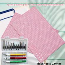 1pc A4/A5/A3 Double-Sided Cutting Mat, Suitable For Art Carving, Knives, Books, Rubber Stamps, Engraving, Scales, Colored Cutting Mats, Paper Cutting - Pink - View 18