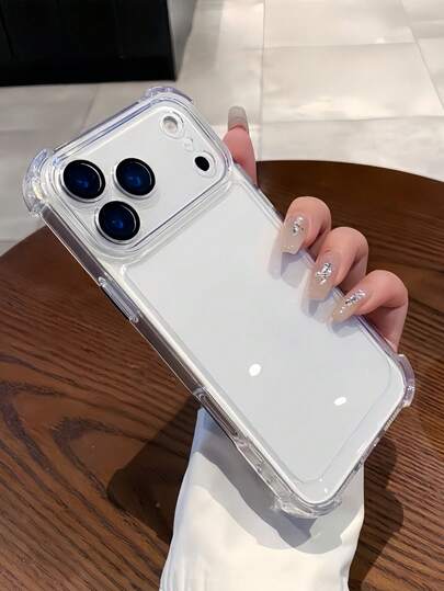 1 Coque de téléphone à double couche en TPU + acrylique transparent avec amortisseur à air et protection des coins, compatible avec Apple 16/16 Pro/16 Pro Max, 15, 14, 13, 12, 11, Xs, Xr, Pro Max, 17/17 Pro/17 Air/ 17 Pro Max