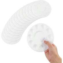 15 Pack Paint Tray Palettes, Plastic White Palettes Students, Paint Holder, Paint Supplies