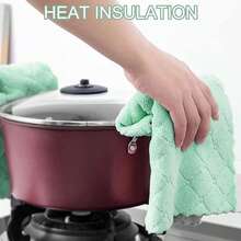 1/5/10/15/20pcs Random Color Extra Large & Thick Cleaning Cloths, Soft, Quick-Drying, Oil-Free Super Absorbent Microfiber Towels, Suitable For Kitchen, Dining, Tabletop, Car Washing & Polishing, As Well As Kitchen, Bathroom, Home, Household Cleaning - Multicolor - View 4