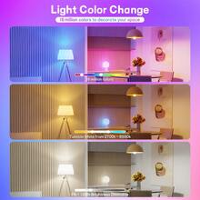 4pcs,  Smart Bulbs, Smart Light Bulbs Led Lights For Bedroom, Wireless Light Bulbs With App Control, RGBCW LED Color Changing BuIbs,  Smart Home Devices With Dimmable Music Sync, A19 E26 9W 800LM. - 查看 8