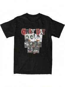 Men  Size  S-Suicideboyed Men Women All Seasons T-Shirt Gray Day 2024 Tour Band T Shirts Harajuku Summer Cotton T-Shirts Tops   Men Size L-3XL - Black - View 1