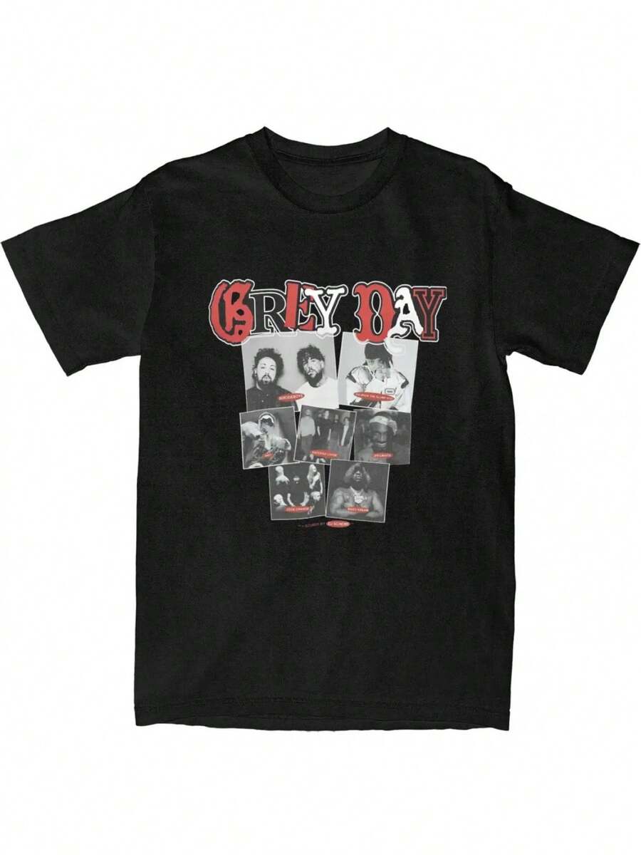 Men  Size  S-Suicideboyed Men Women All Seasons T-Shirt Gray Day 2024 Tour Band T Shirts Harajuku Summer Cotton T-Shirts Tops   Men Size L-3XL - Black - View 1