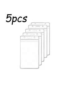 1 pezzo/3 pezzi/5 pezzi/10 pezzi Portacarte trasparente impermeabile extra spesso, orizzontale e verticale, in plastica trasparente, portacarte PVC impermeabile e sigillabile, protezione per carte d'identità, carte di credito, badge, leggero e portatile, per lavoratori d'ufficio, vacanze, anniversario, compleanno, regalo