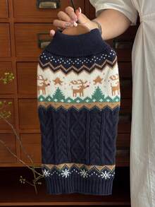 Christmas Cute Pet Sweater, Small Dog/Cat Clothes, Warm Pet Apparel For Autumn/Winter